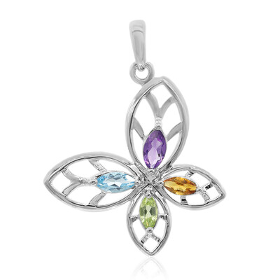 Pendentif en argent et Topaze bleu Suisse