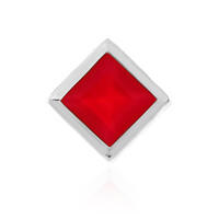 Pendentif en argent et Calcedoine framboise