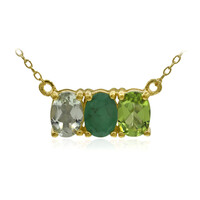 Collier en argent et Améthyste verte