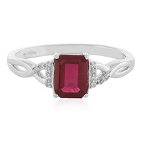 Bague en argent et Rubis de Madagascar