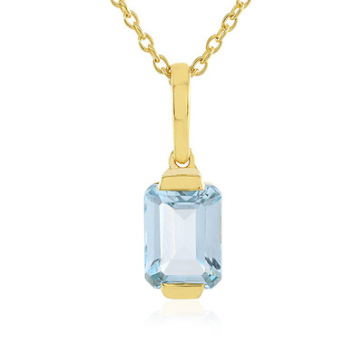 Collier en argent et Topaze bleu ciel