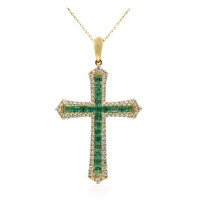 Collier en or et Emeraude de Zambie AAA (CIRARI)