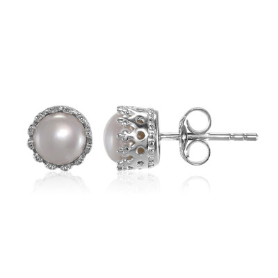 Boucles d'oreilles en argent et Perle de culture d'eau douce