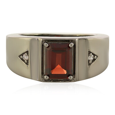 Bague en argent et Grenat d'Inde