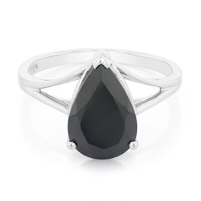 Bague en argent et Spinelle noir