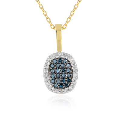 Collier en argent et Diamant bleu I2