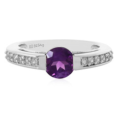 Bague en argent et Améthyste d'Uruguay