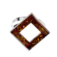 Bague en argent et Ambre baltique