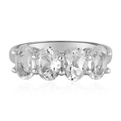Bague en argent et Topaze blanche