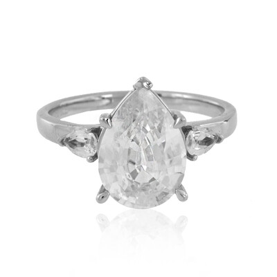Bague en platine et Zircon de Preah Vihear (de Melo)