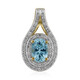 Pendentif en or et Tourmaline bleu pétrole
