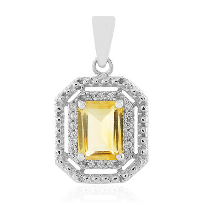 Pendentif en argent et Citrine multicolore