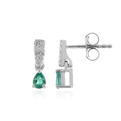 Boucles d'oreilles en argent et Emeraude d'Ethiopie