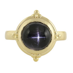 Bague en argent et Diopside étoilé d'Inde