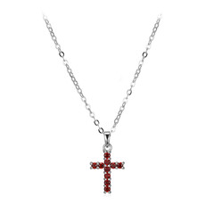 Collier en argent et Grenat du Mozambique
