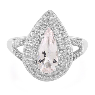 Bague en argent et Morganite