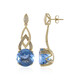Boucles d'oreilles en or et Fluorite à couleur changeante (de Melo)