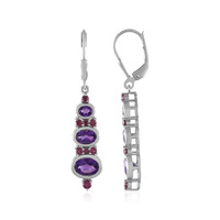 Boucles d'oreilles en argent et Améthyste (KM by Juwelo)