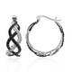 Boucles d'oreilles en argent et Spinelle noir