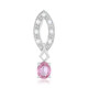 Pendentif en argent et Saphir Padparadscha
