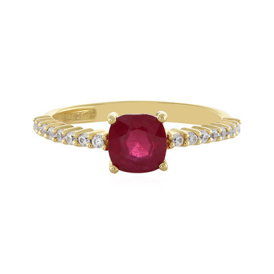Bague en argent et Rubis de Madagascar