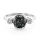 Bague en argent et Obsidienne Flocon-de-Neige