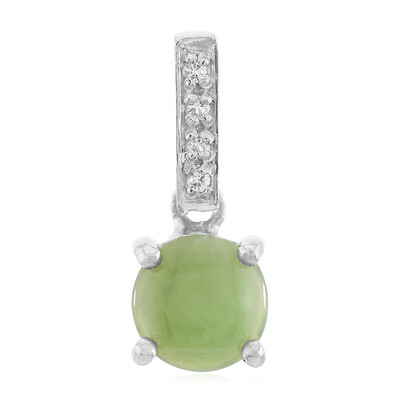 Pendentif en argent et Chrysoprase impériale