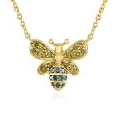 Collier en argent et Diamant jaune PK
