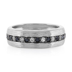 Bague en argent et Spinelle noir