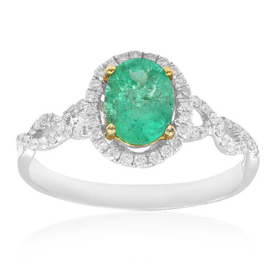 Bague en or et Emeraude de Zambie AAA (CIRARI)