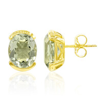 Boucles d'oreilles en argent et Améthyste verte