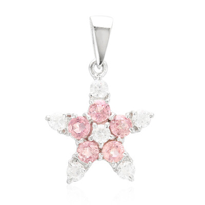 Pendentif en argent et Saphir Padparadscha