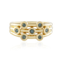 Bague en argent et Diamant bleu I2