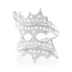 Bague en argent et Saphir blanc