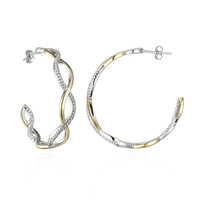 Boucles d'oreilles en argent et Topaze blanche (Adela Silber)