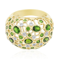 Bague en or et Diopside de Russie