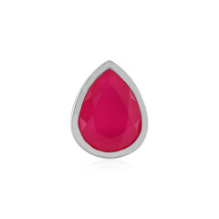 Pendentif en argent et Calcedoine framboise