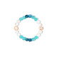 Bracelet et Perle de culture d'eau douce de couleur pêche (Riya)