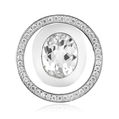 Pendentif en argent et Topaze blanche (MONOSONO COLLECTION)