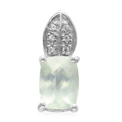 Pendentif en argent et Préhnite