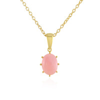 Collier en argent et Opale rose