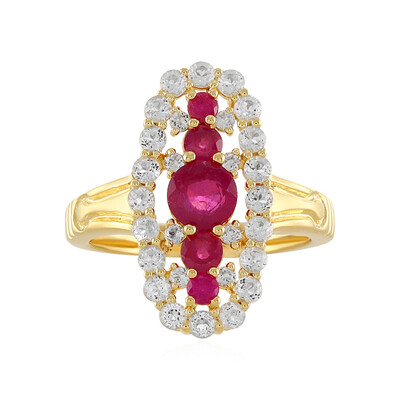 Bague en argent et Rubis de Madagascar