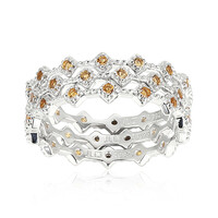 Bague en argent et Citrine
