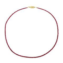 Collier en argent et Spinelle rouge noble (Adela Silber)