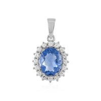 Pendentif en argent et Fluorite à couleur changeante