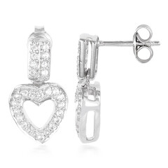 Boucles d'oreilles en argent et Topaze blanche