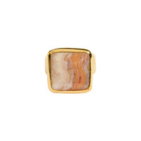 Bague en argent et Agate dentelle