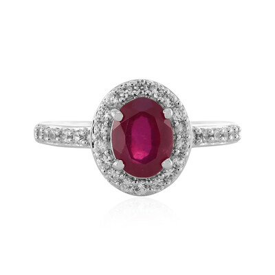 Bague en argent et Rubis de Madagascar