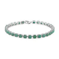 Bracelet en argent et Emeraude du Brésil