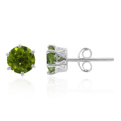 Boucles d'oreilles en argent et Péridot de Birmanie